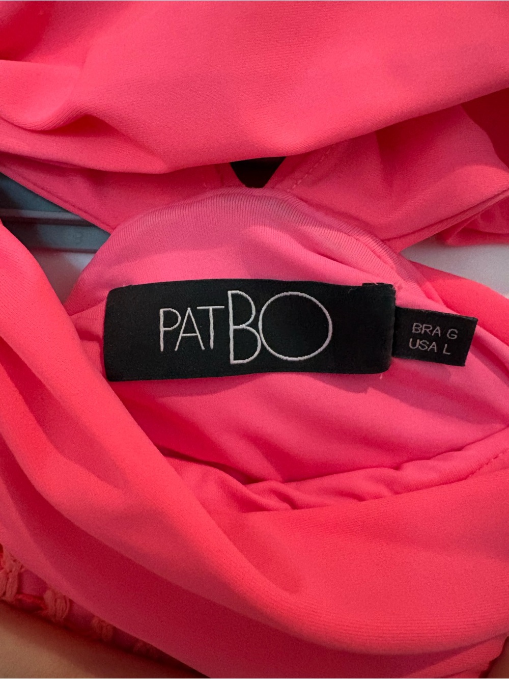 NWOT PatBo Pink Crochet Maxi Dress with Plunge Twist Bodice - Picture 6 of 6